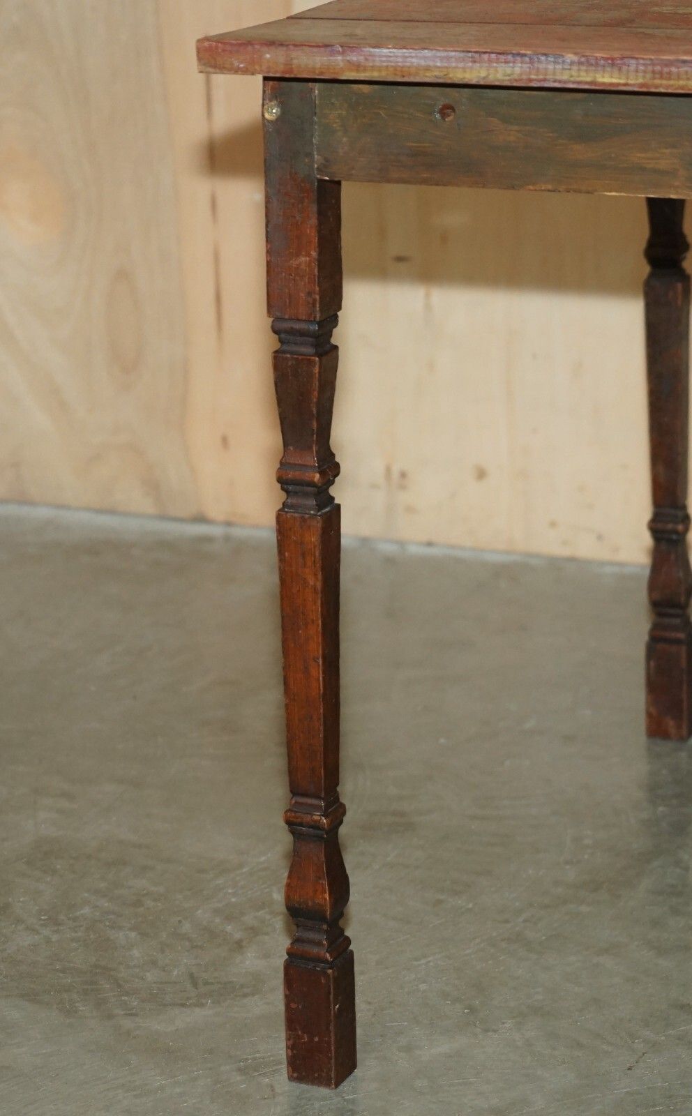 French Antique Hand Painted Paris Pine Vendange Wine Tasting Table Lovely! photo vinterior