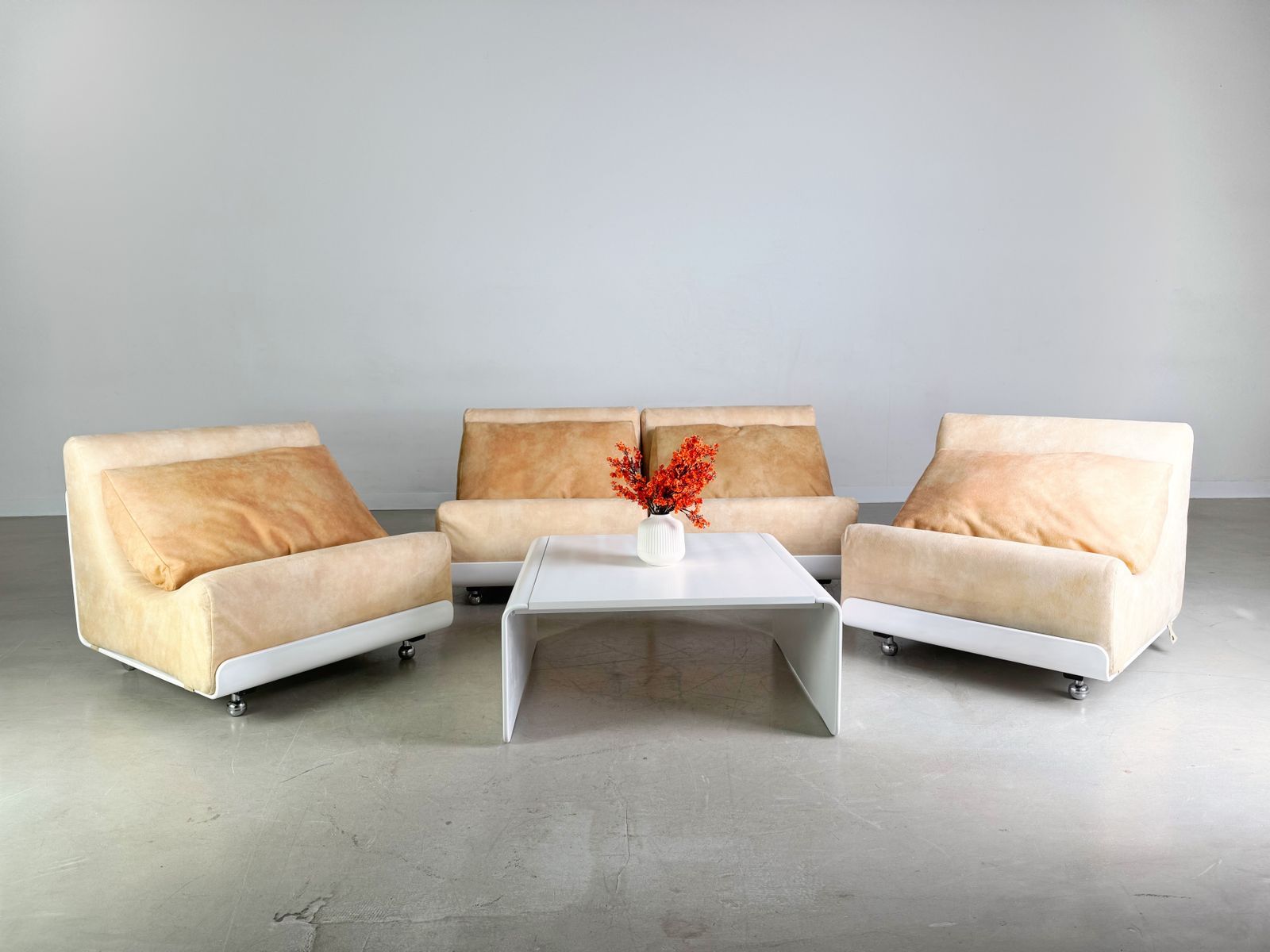 Set Of 4 Cor Orbis Midcentury Sofa Modules Luigi Colani Space Age photo Furniture