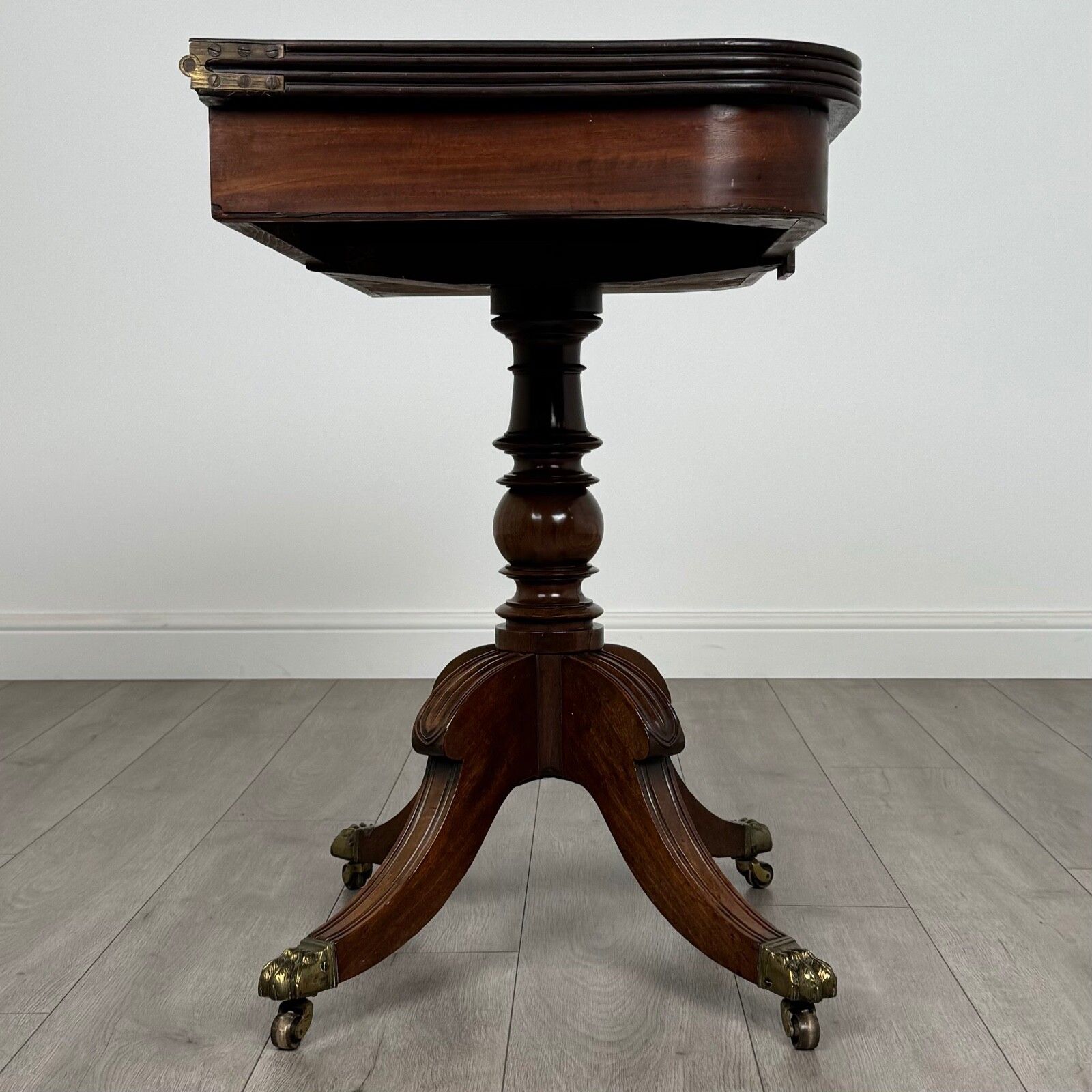Antique 19th Century Regency Style Tea Table In Mahogany photo buy