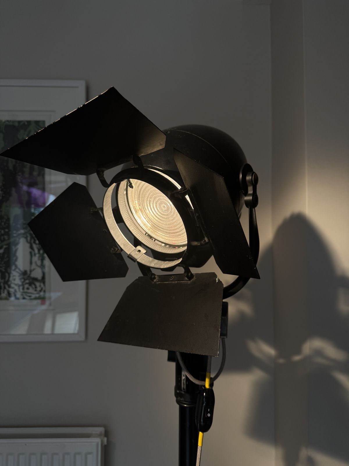 photo furniture Renovated Strand Electric Patt 123 Fresnel Theatre Light, Rewired For E27 Bulb