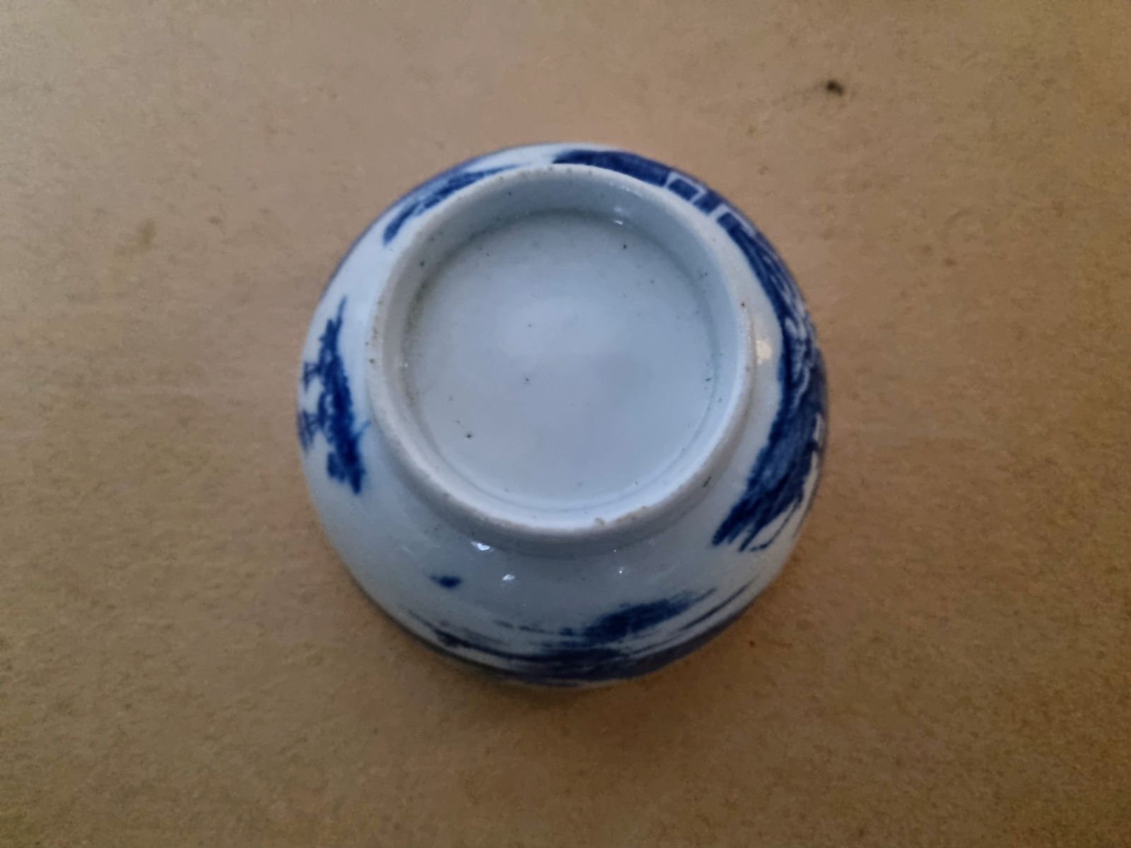 photo furniture Georgian Tea Bowl | 18th Century English Blue White | Chinoiserie Pagoda Pattern | British Antique Porcelain