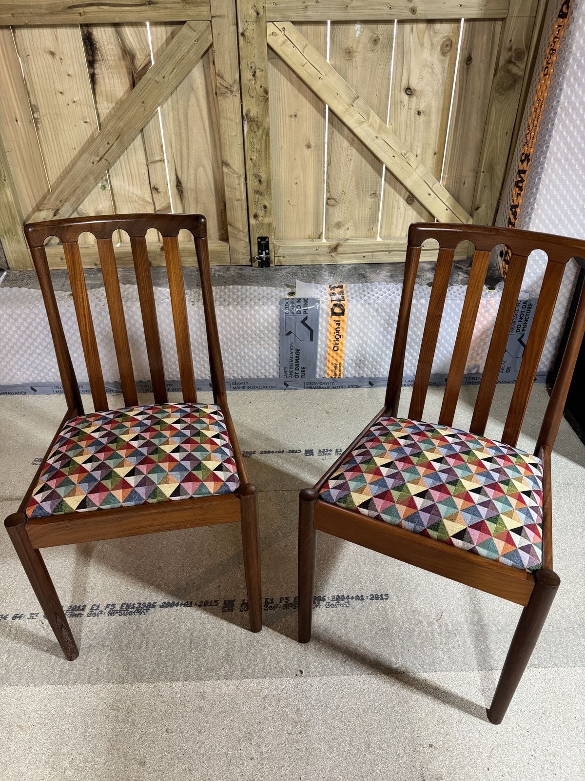 6 X Mid Century Teak Meredew Chairs photo for sale