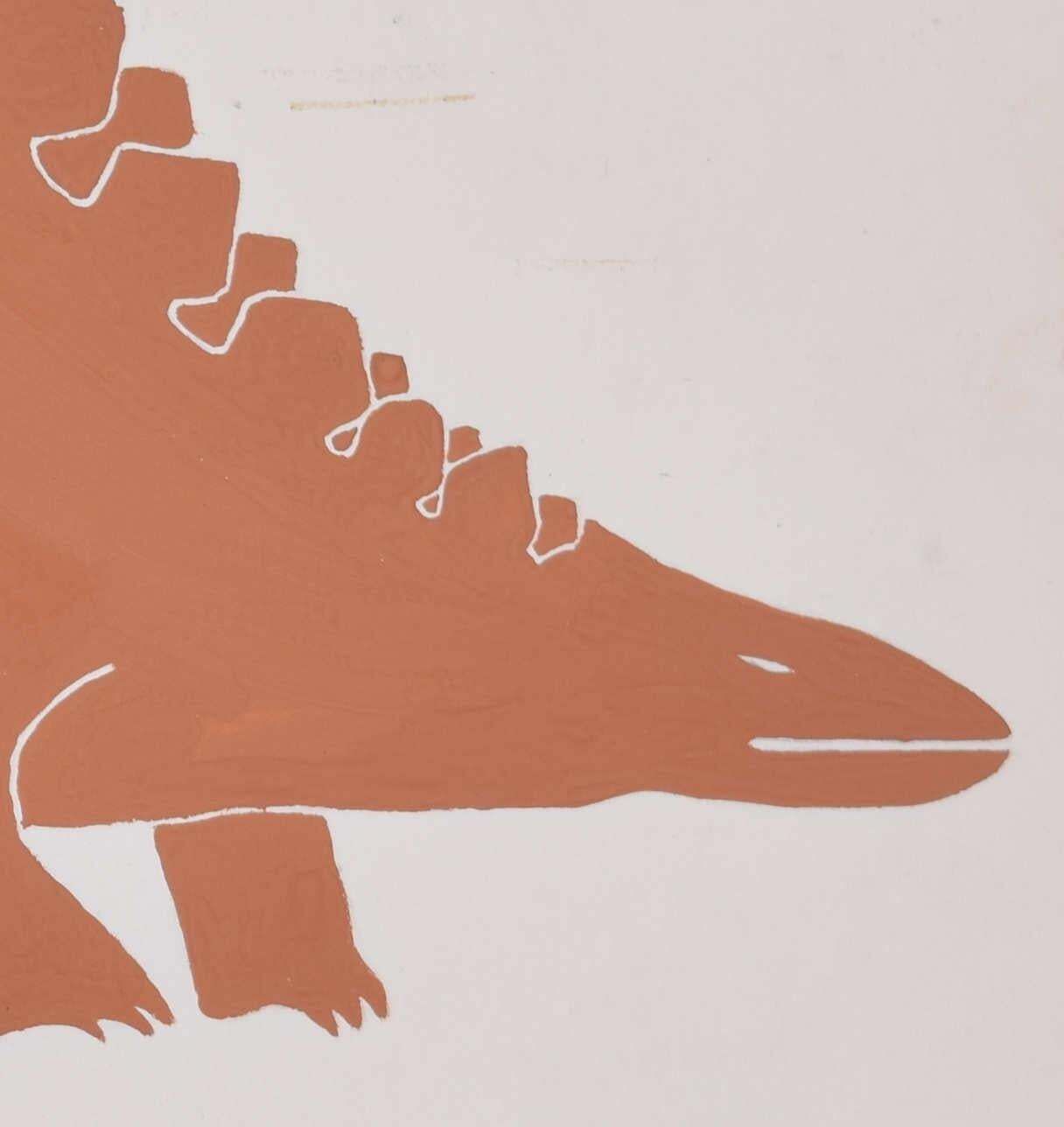 Stegosaurus Gouache Poster Design For Local History Society By M R A Hollis photo furniture