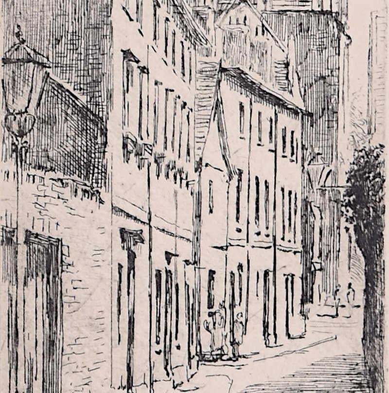 Mabel Oliver Rae, Etching Of Merton Tower, Oxfordc.1920 photo for sale