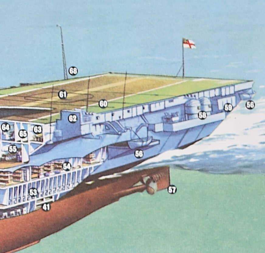 Hms Hermes, Lithograph By Laurence Dunn photo vinterior