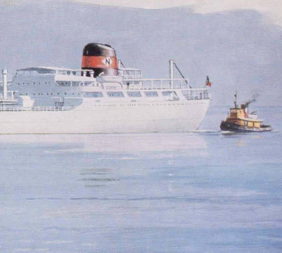 Naess Sovereign, Lithograph By Laurence Dunn photo Art