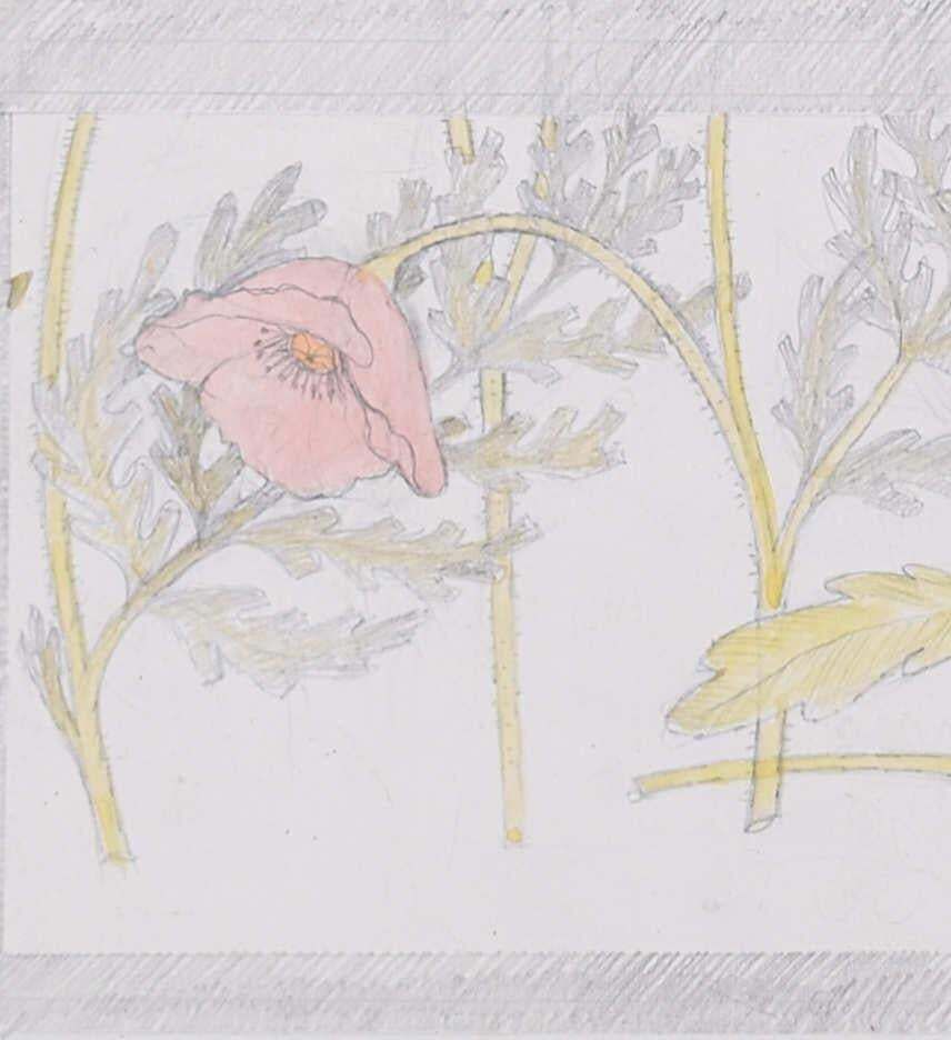 Pencil Design For Stained Glass Window By Jane Gray (1975) photo 407.0