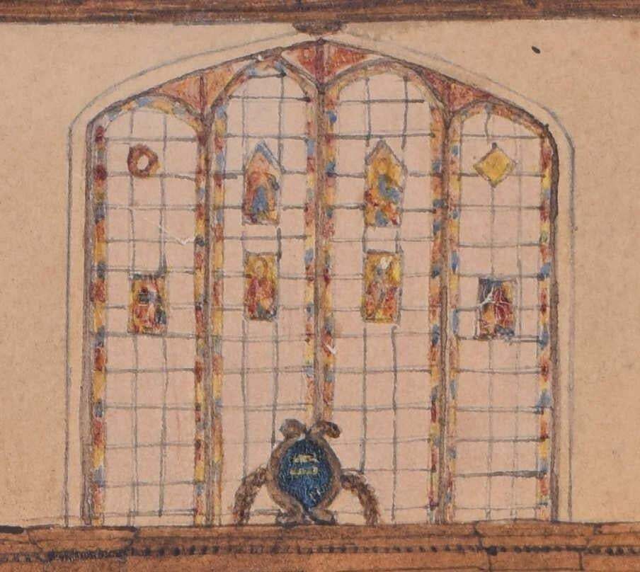 Christ's College Chapel, Cambridge, 1842, Watercolour By R.A.E Little photo for sale
