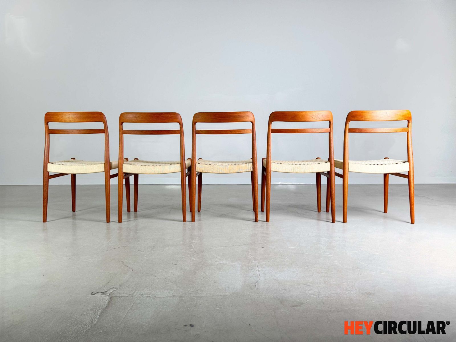 photo for sale Set Of 5 Mid Century Chairs Gustav Bahus Alf Aarseth