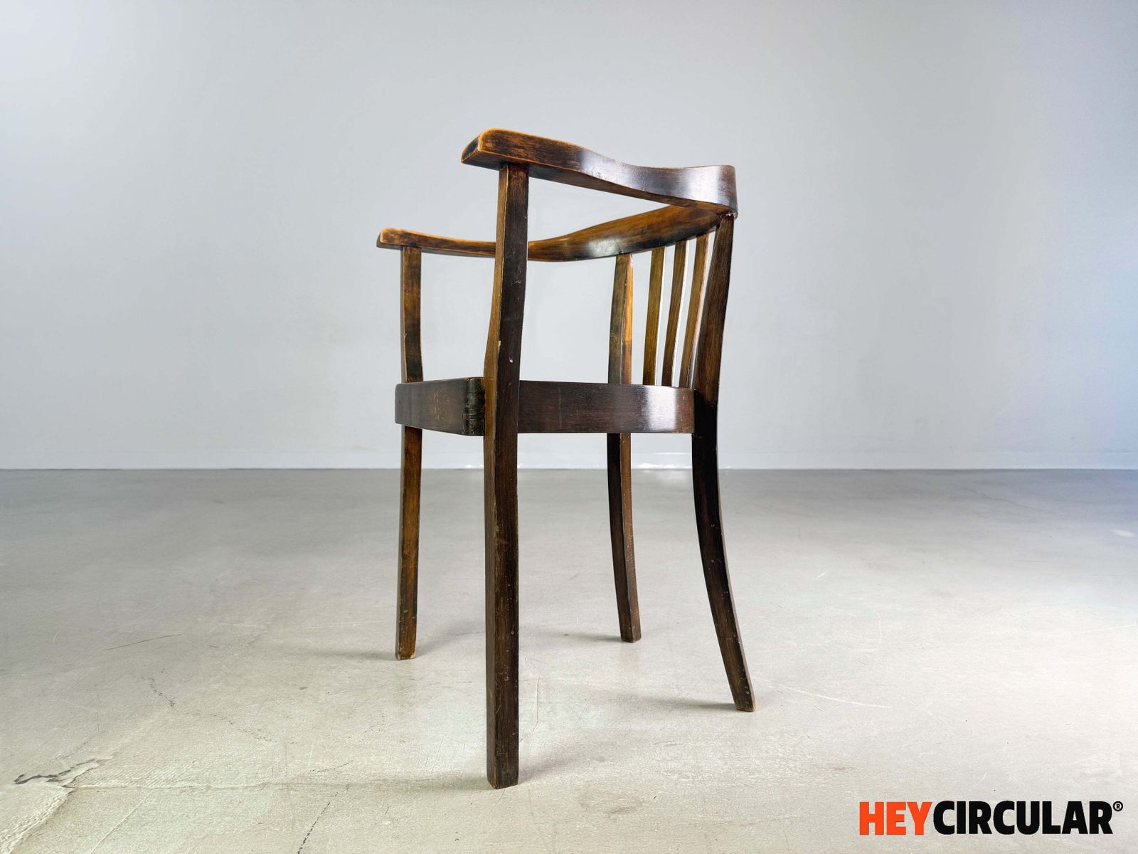 Vintage Stoel – Gebogen Hout, Koffiehuis, Mid Century Fauteuil, Eiken photo furniture