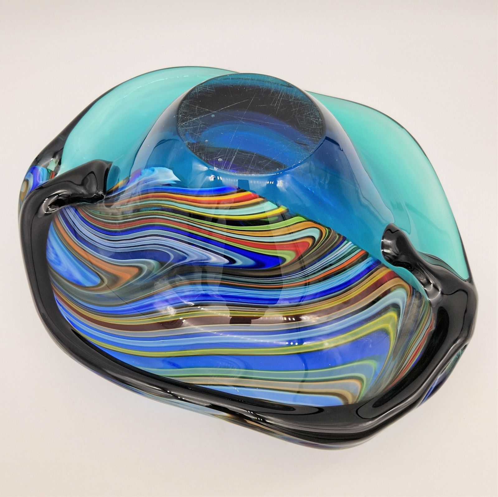 Extremley Rare. Big Murano Bowl With 15 Kilos By Davise Dona. 1980   1985 (41 X 44 Cm) photo 4500.0