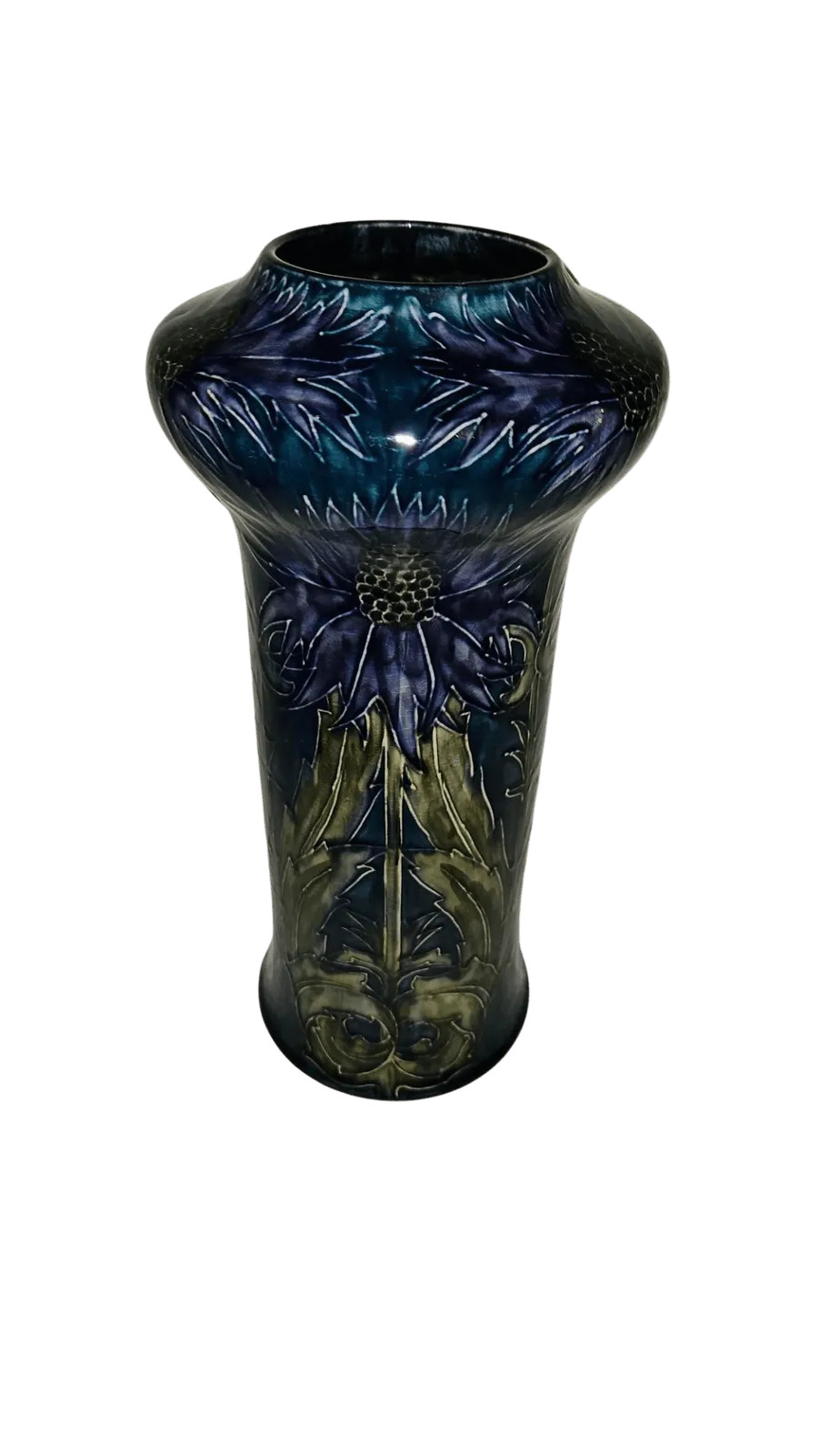Art Nouveau Thistle Vase By George Cartlidge For Hancock And Sons photo 880.0