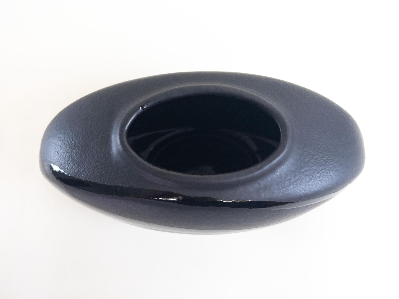 West German Pottery   Black Drip Ceramic Vase By Bay Keramik 690 13   Modern Minimalist Vase photo vintage
