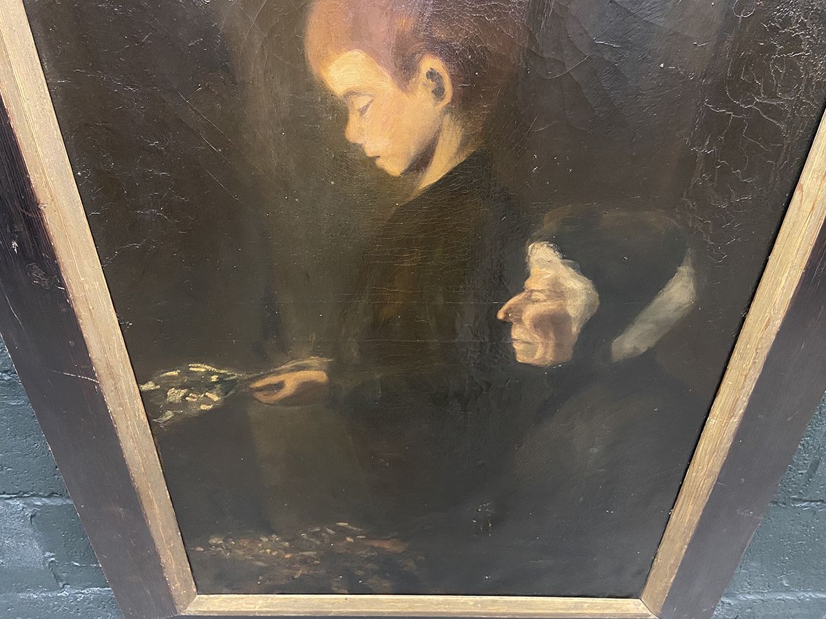 photo for sale Large Painting, Oil On Canvas, Framed, French, Circa 19th Century