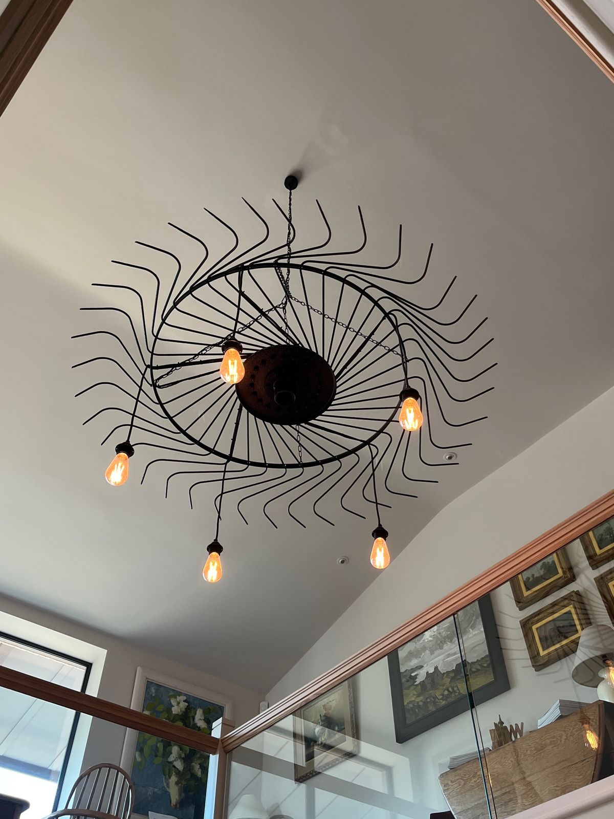 Upcycled Agricultural Chandelier, Wired For Bulbs. Perfect For Barn/Large Space. photo 1600.0