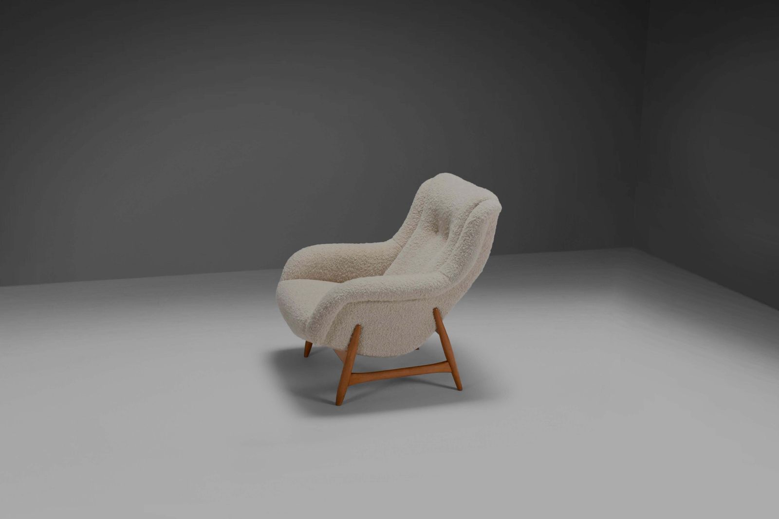 Rare Lounge Chair By Bengt Ruda For Artifort In Wool Fabric, 1960s photo 5862.0