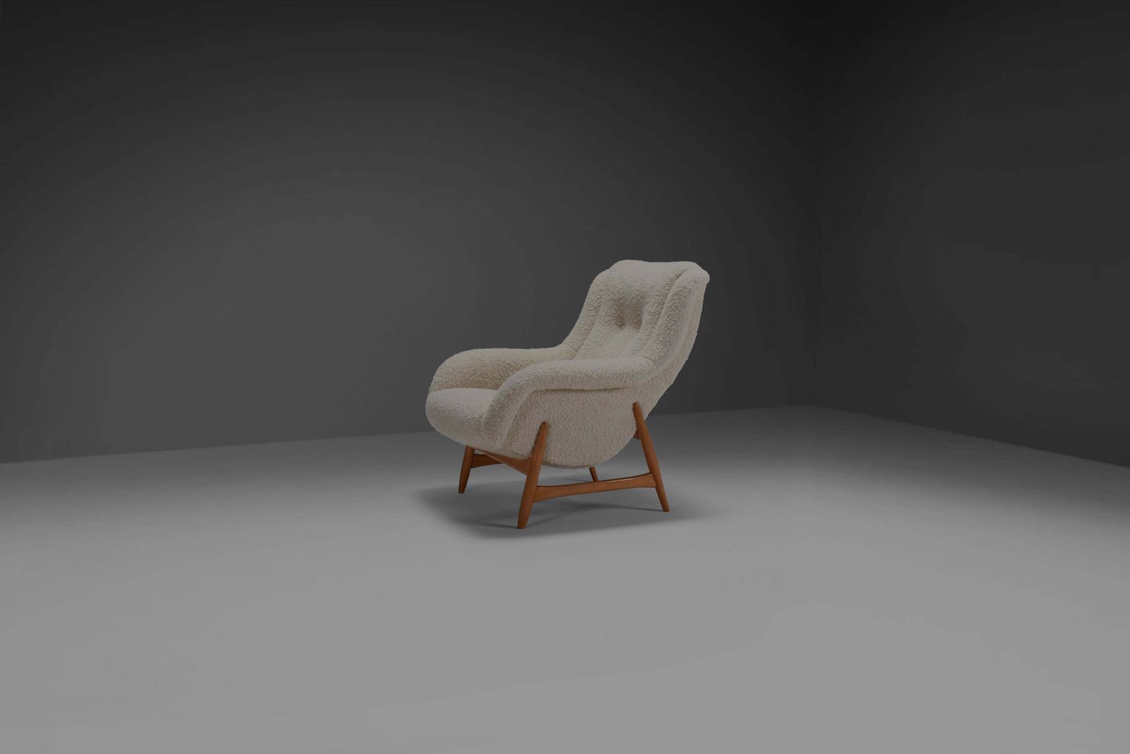 Rare Lounge Chair By Bengt Ruda For Artifort In Wool Fabric, 1960s photo vinterior