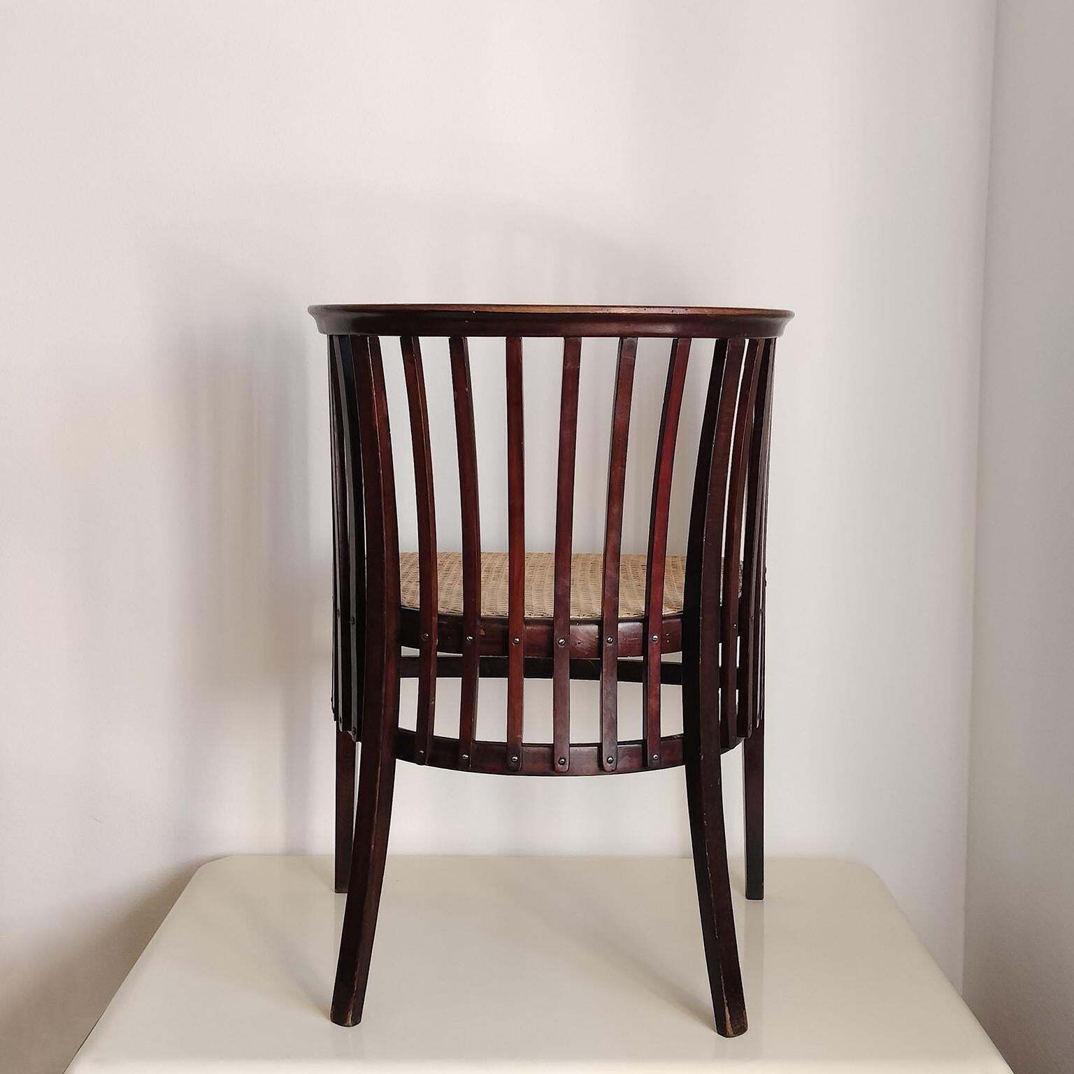 Marcel Kammerer Original Gerbruder Thonet Armchair Model 6522 In Beech And Cane 1909 photo vinterior