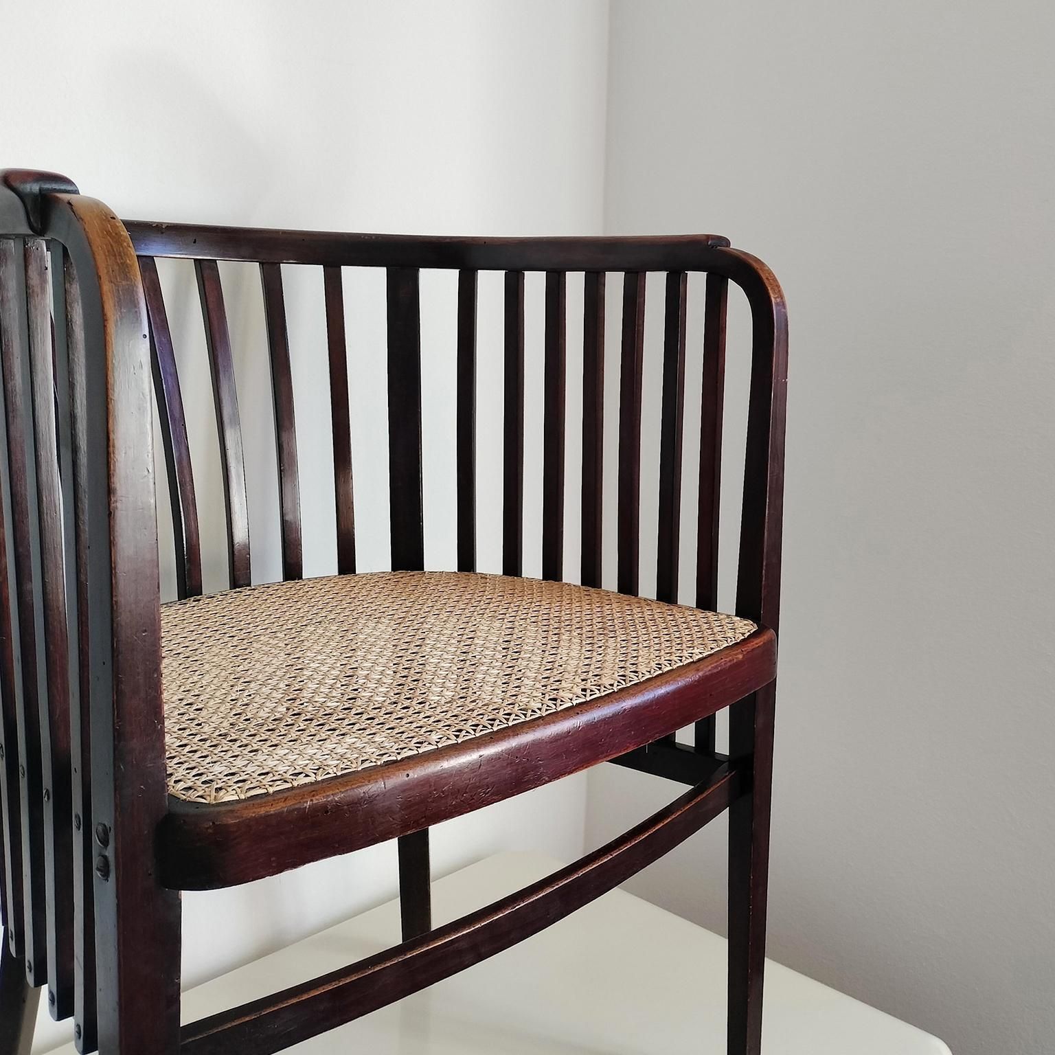 Marcel Kammerer Original Gerbruder Thonet Armchair Model 6522 In Beech And Cane 1909 photo buy