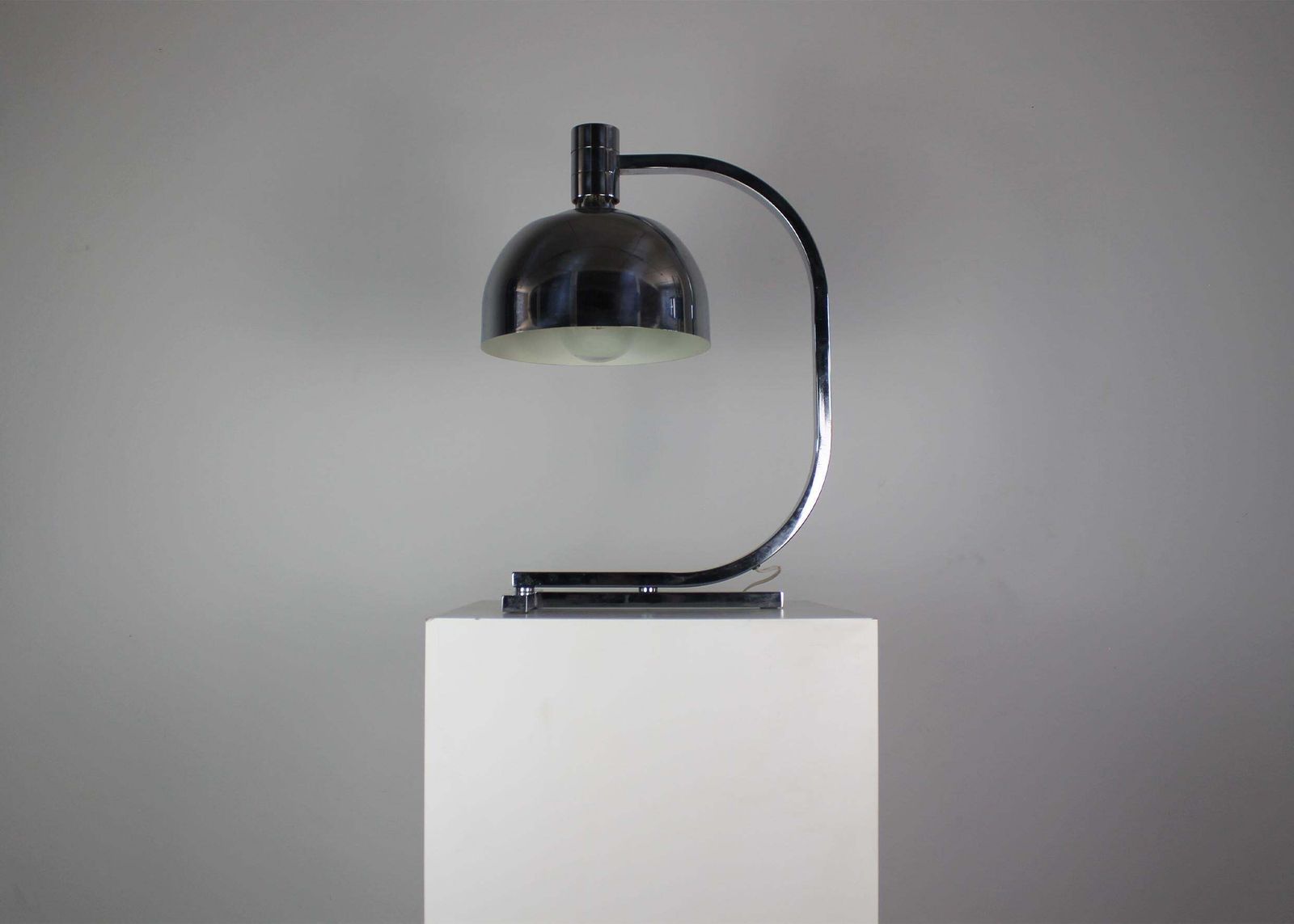 Franco Albini & Franca Helg Am/As Table Lamp In Steel By Sirrah 1960s Italy photo furniture