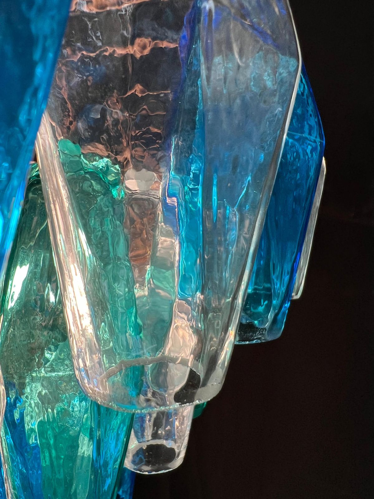 photo vintage Huge Poliedri Chandelier By Valentina Planta. Murano
