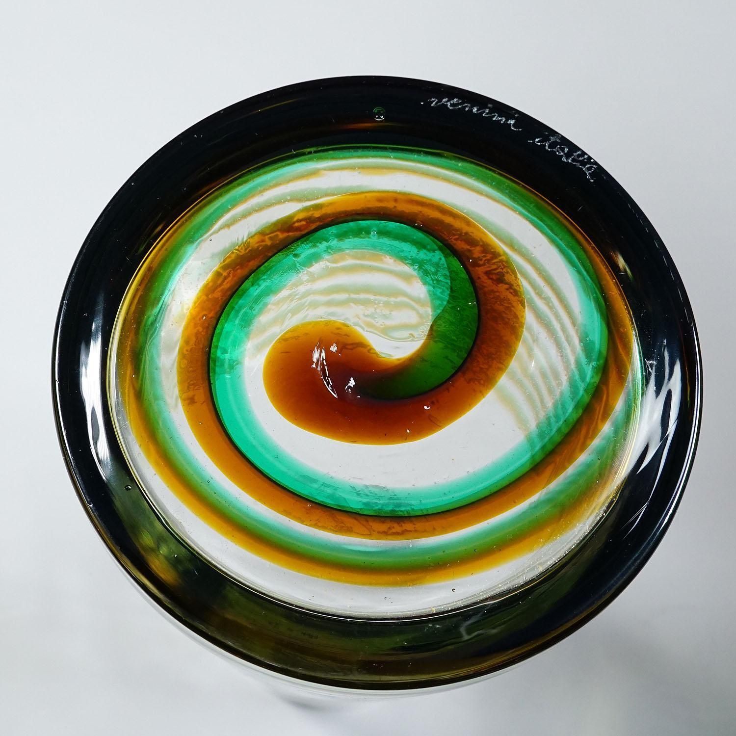 photo furniture Murano Art Glass Vase Bifilo By Toni Zuccheri For Venini Ca. 1970s