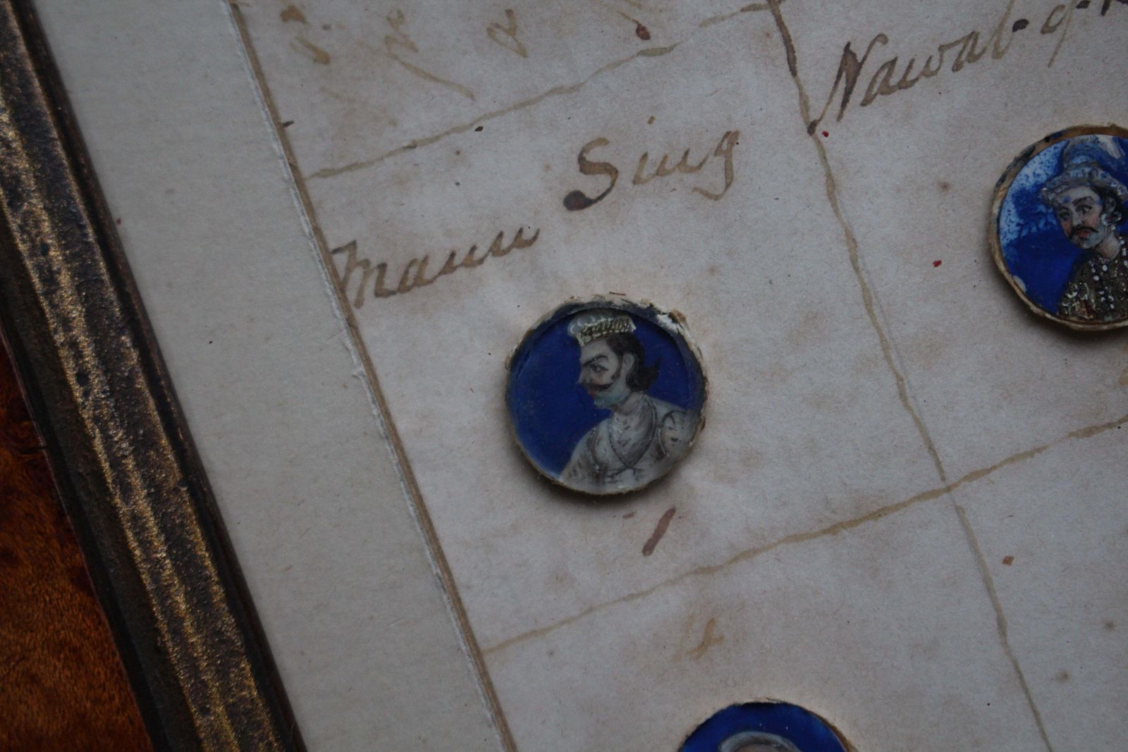 19th Century Circa 1860 Button Miniature Portraits Indian Mutiny photo buy