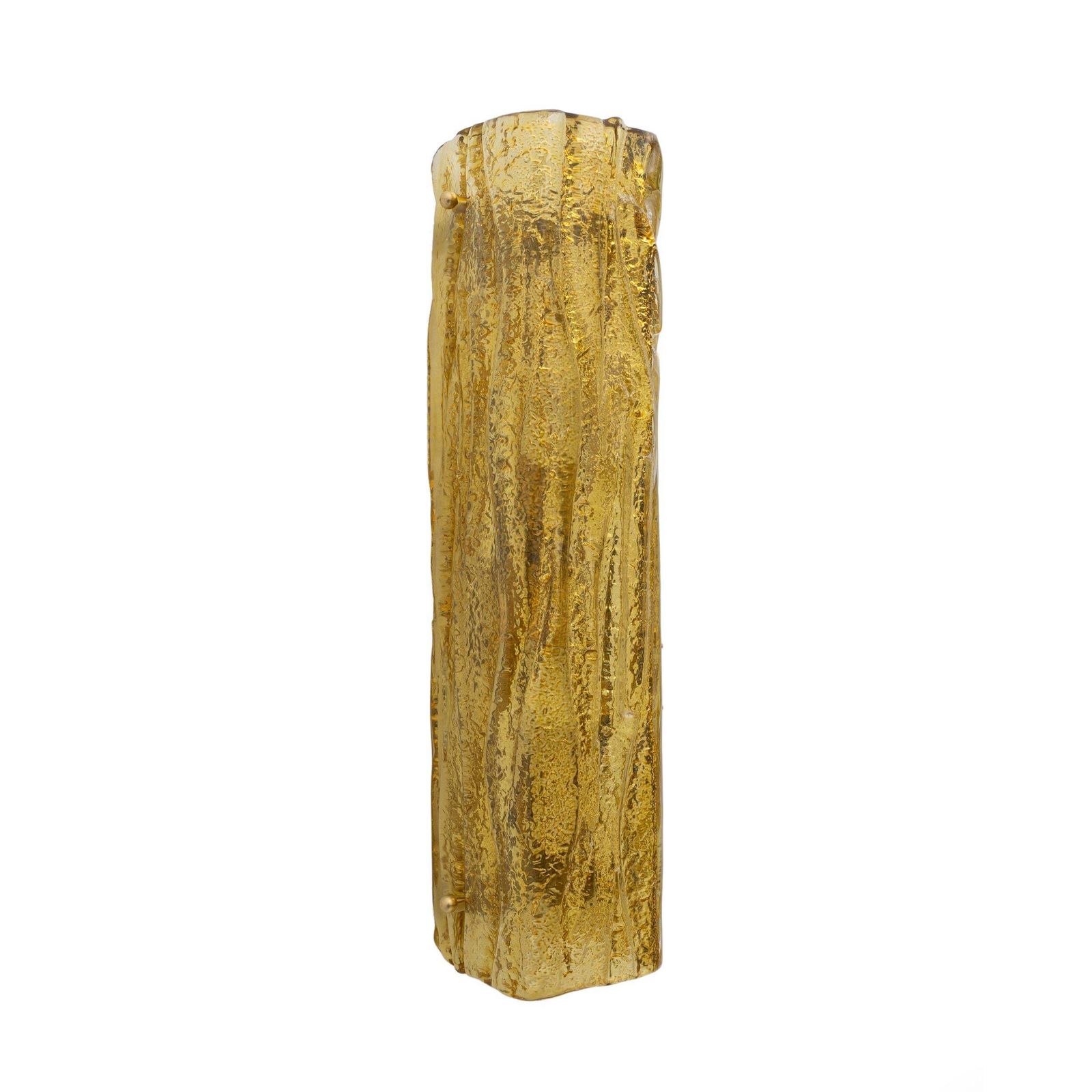 Pair Of Mazzega Style Gold Yellow Murano Glass Sconces photo for sale