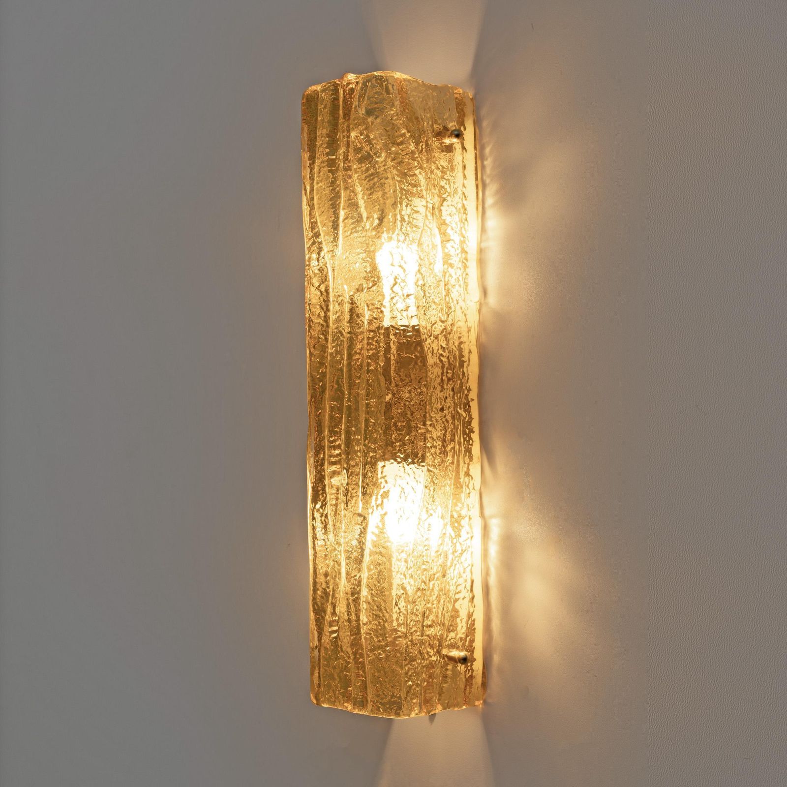 Pair Of Mazzega Style Gold Yellow Murano Glass Sconces photo Lighting