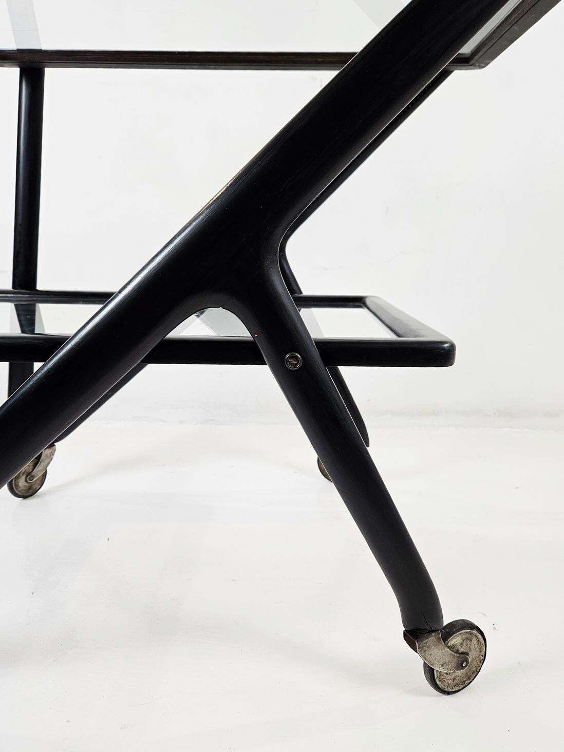 Midcentury Bar Cart By  Cesare Lacca Italy photo vintage