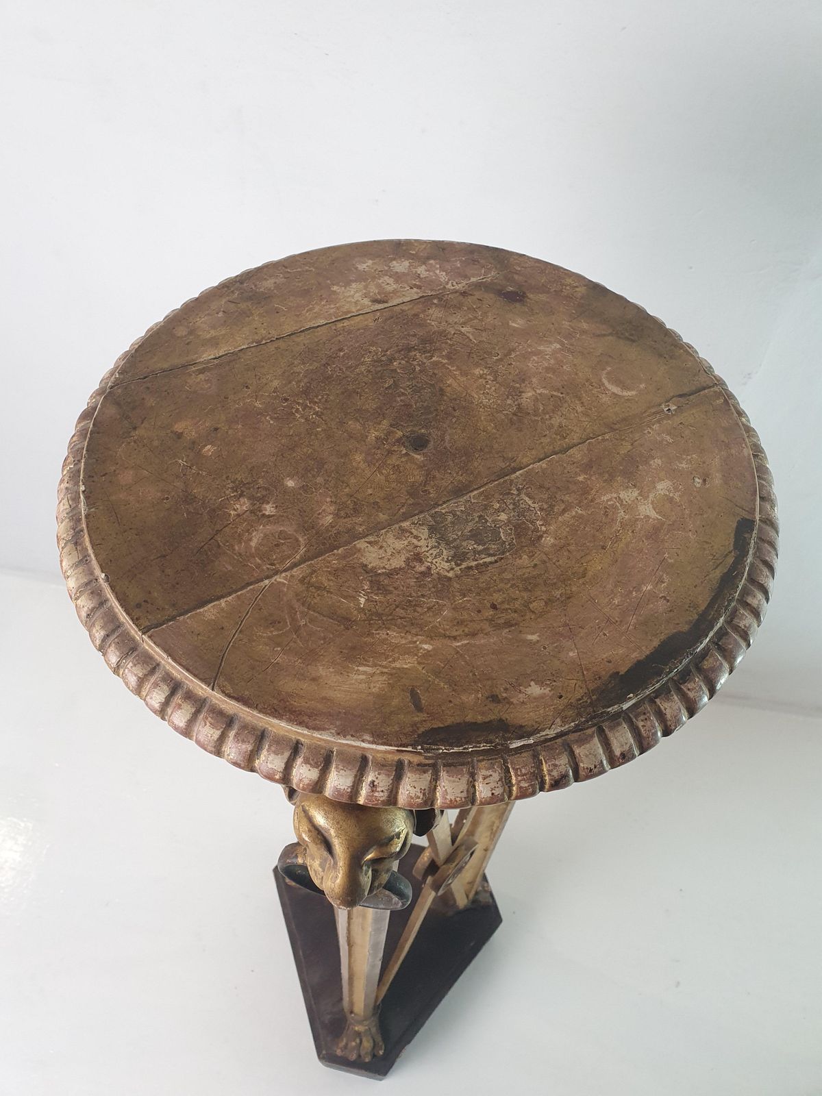 Italian Guilded Gueridon Pedestal Circa 1750's photo for sale