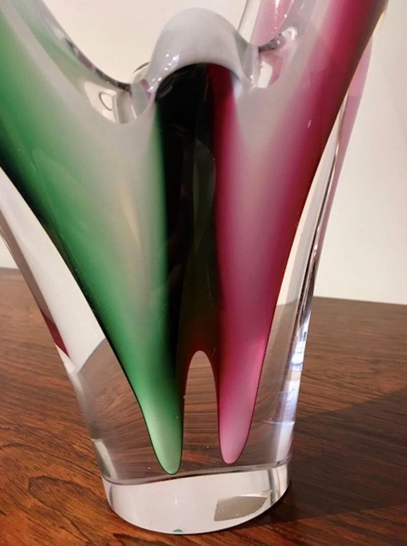 Pair Of Paul Kedelv For Flygsfors Coquille Crystal Vases photo buy