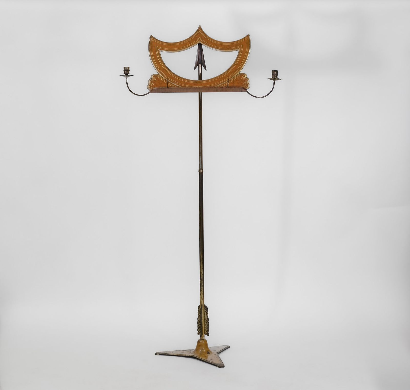 Regency Bird’s Eye Maple Parcel Gilt & Gilt Brass Adjustable Music Stand Attr Sebastien Erard photo vinterior
