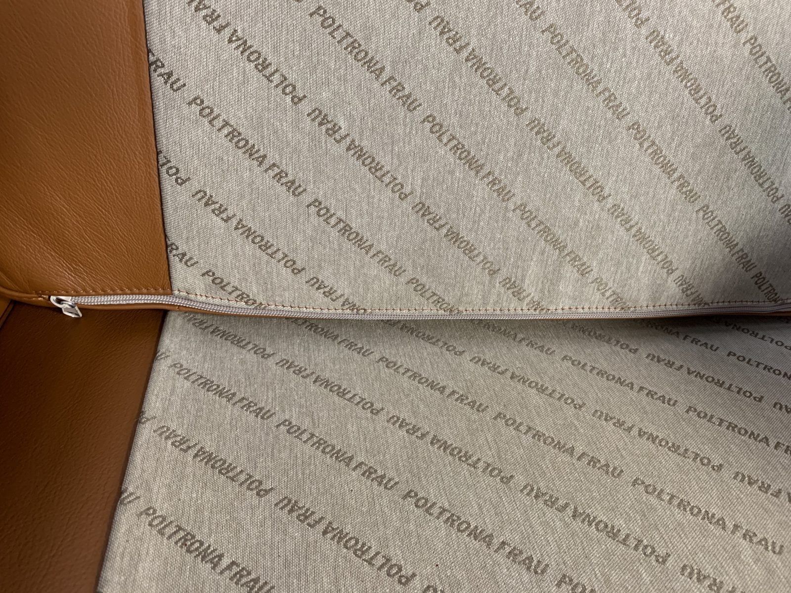 photo for sale Pair Of Poltrona Frau “Kennedee” Armchairs – In Tan Brown “Pelle Frau Sc” Leather