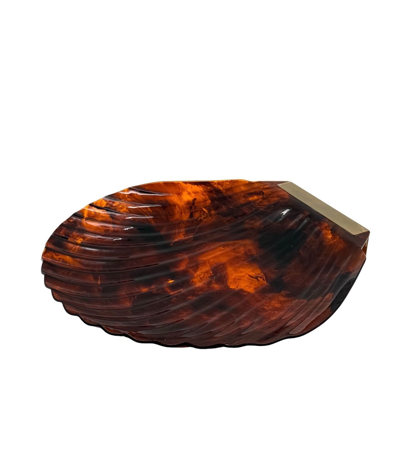 Hollywood Regency Shell Shaped Centerpiece, Italy 1970s photo for sale