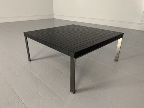 Pair Of Poltrona Frau “Geometrie” Coffee Sofa Side Tables – In Wenge photo vinterior