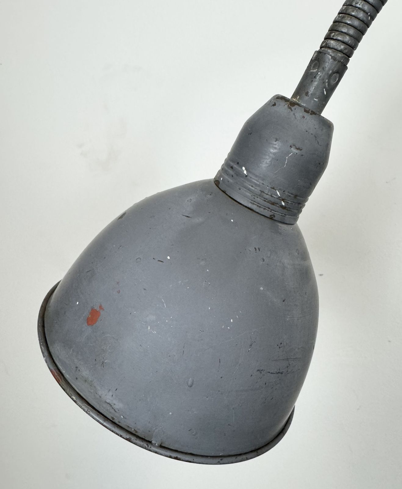 Grey Industrial Gooseneck Scissor Wall Lamp From Elektroinstala, 1960s photo for sale