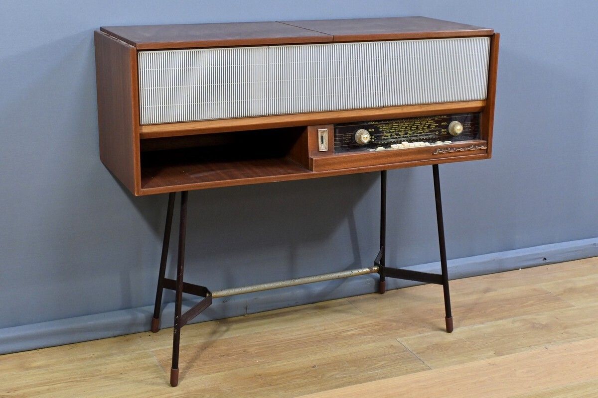 Schneider Mahogany Radio Cabinet – Mid 20th Century photo furniture