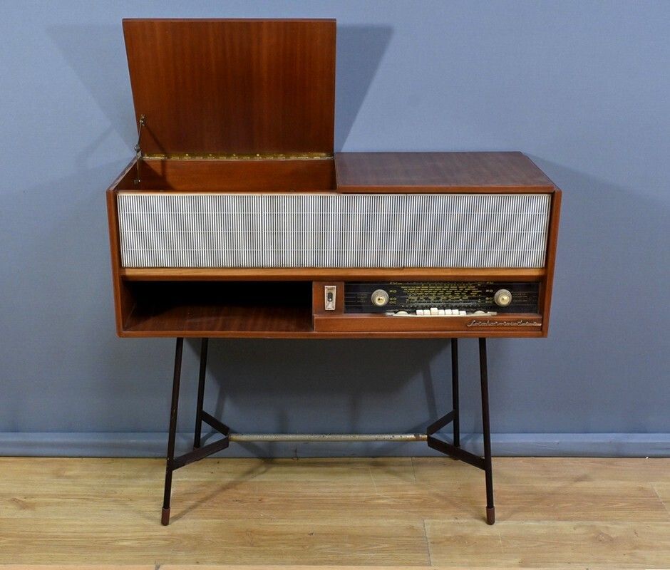 Schneider Mahogany Radio Cabinet – Mid 20th Century photo Furniture