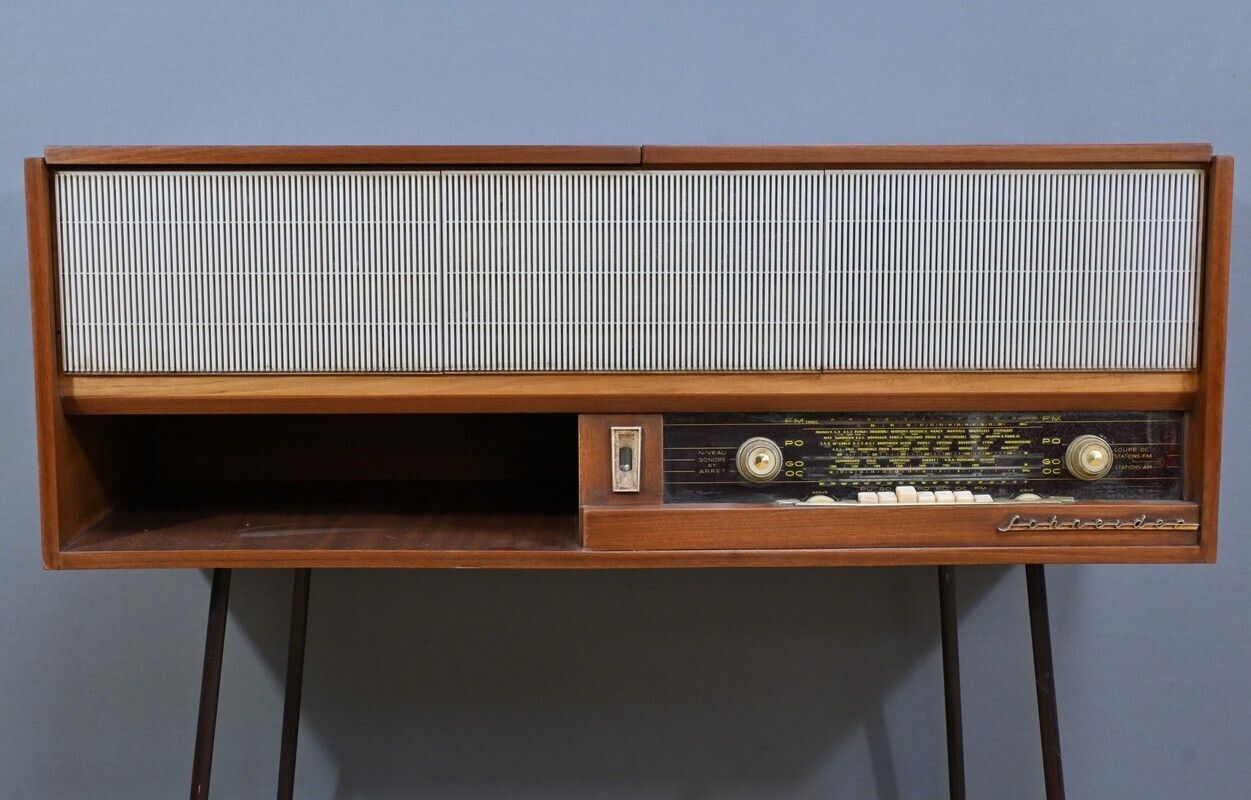Schneider Mahogany Radio Cabinet – Mid 20th Century photo 550.0