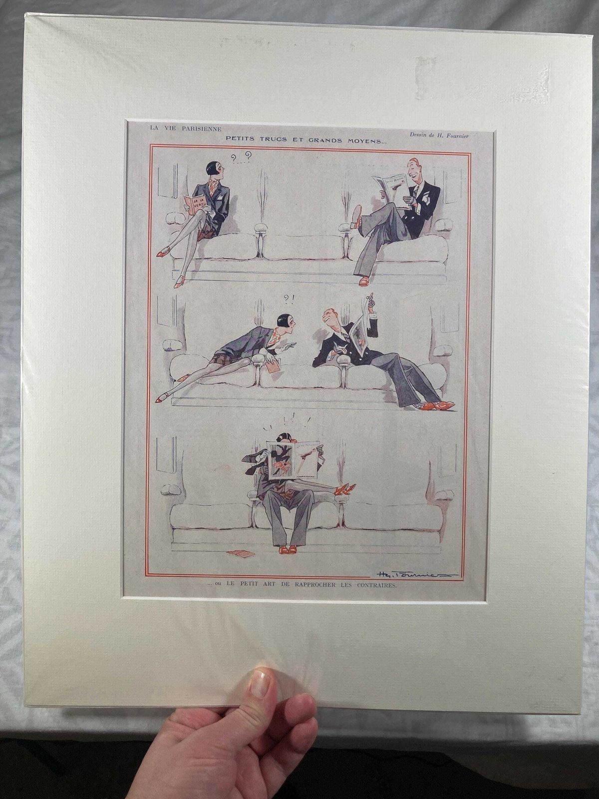 Authentic Antique 1926 By Henry Fournier From La Vie Parisienne   Vintage Art Deco Print photo vintage