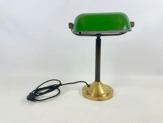 Art Deco Banker's Desk Lamp, Former Czechoslovakia, 1930s photo 547.0