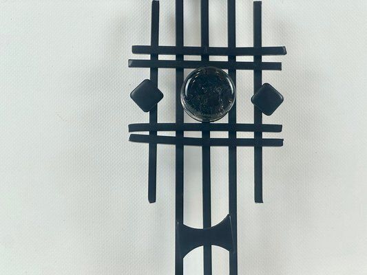 Danish Modernist Iron & Glass Wall Candleholder From Dantoft, 1960s photo for sale