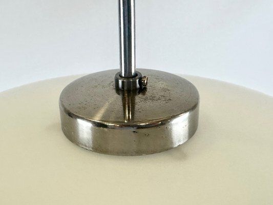 photo vinterior Mid Century Czech Milk Glass Pendant Lamp From Napako, 1960s