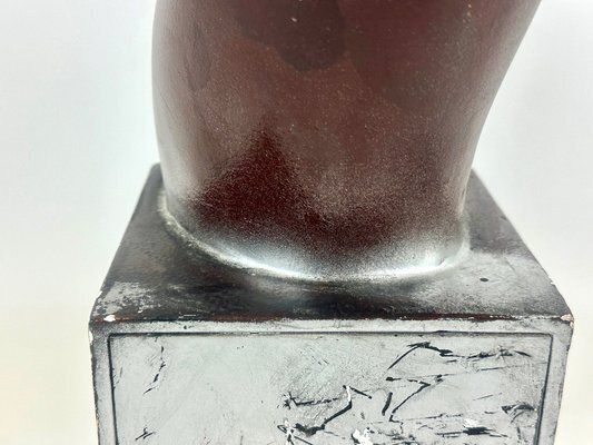 Mid Century Hand Crafted Female Head Mannequin Sculpture, 1950s photo vintage