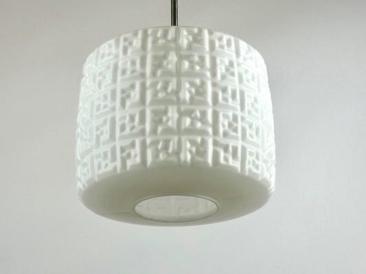 Mid Century Czech Milk Glass Pendant Lamp From Napako, 1960s photo 332.0