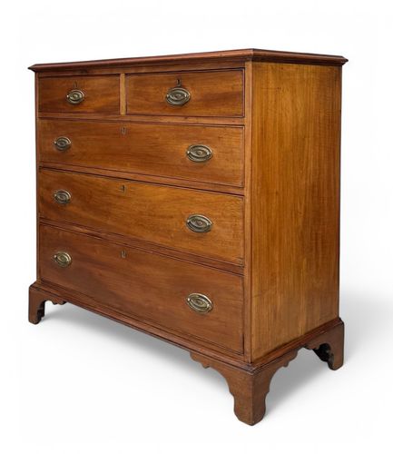 Furniture Antique Georgian Walnut Chest Of Drawers George 11 Superior Quality Bracket Feet photo