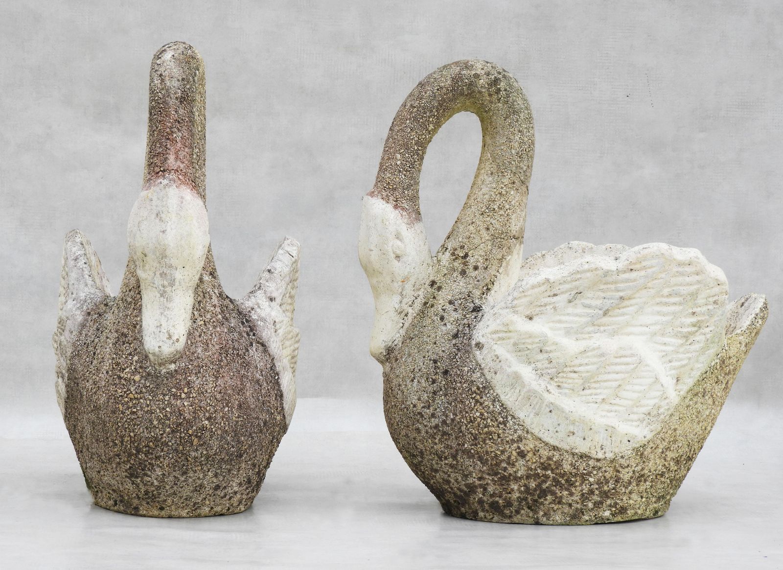 Pair Of Swan Planters C1960s France photo vinterior