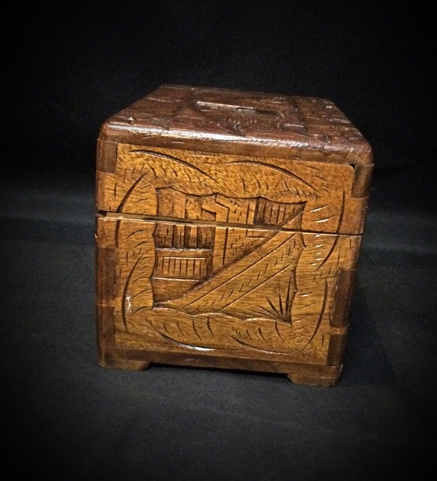 Beautiful Hand Carved Jewelry Box photo furniture