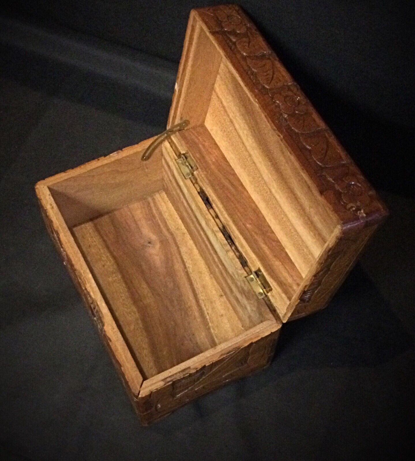 Beautiful Hand Carved Jewelry Box photo for sale